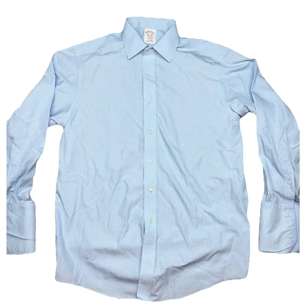Brooks Brothers Madison French Cuff Button Up Men's 15.5-33 Light Blue‎ (READ)